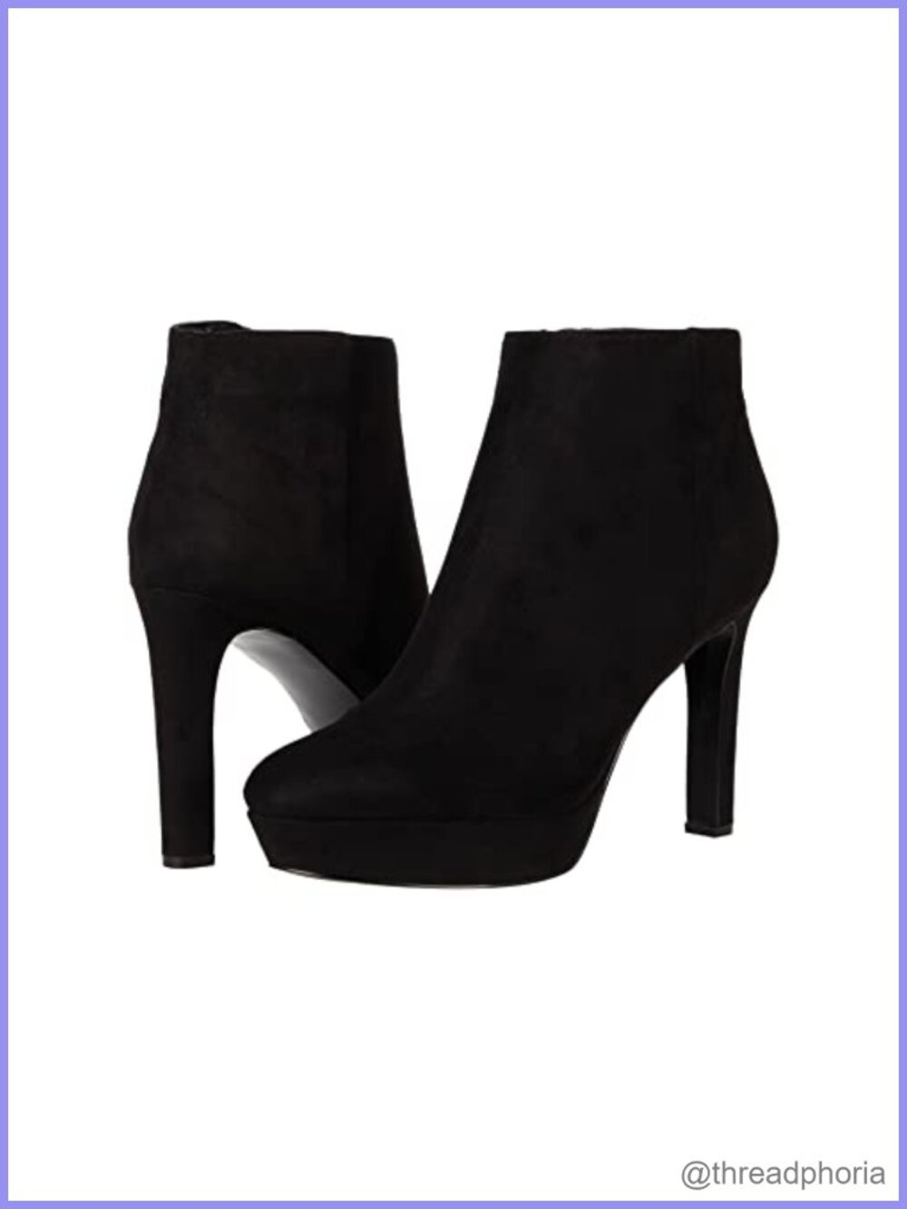 Nine West Glowup3 Suede Ankle Bootie Stiletto Heel Platform Round Toe